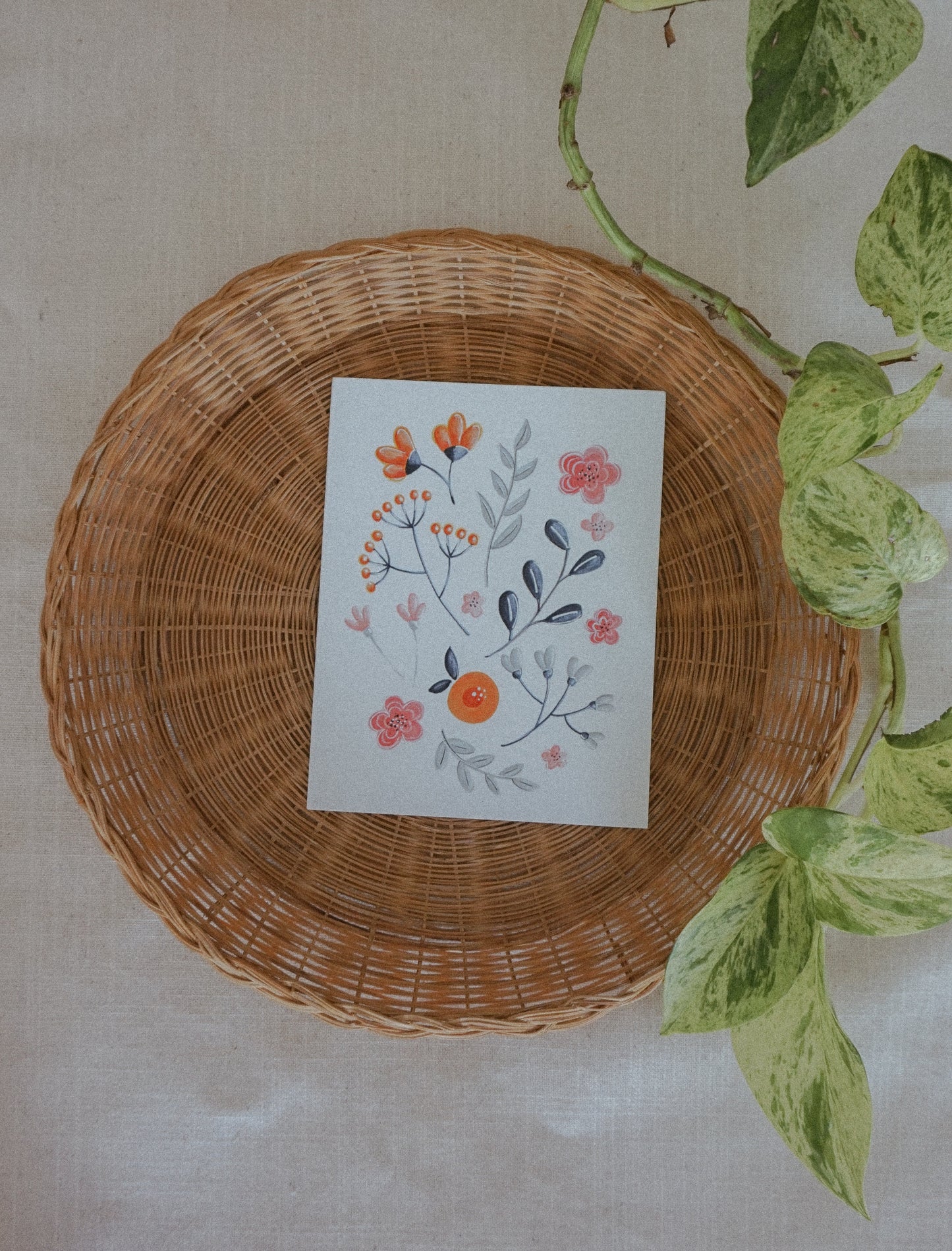 Carte de souhait - Botanique