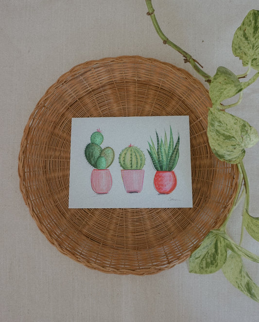 Carte de souhait - Trio de plantes